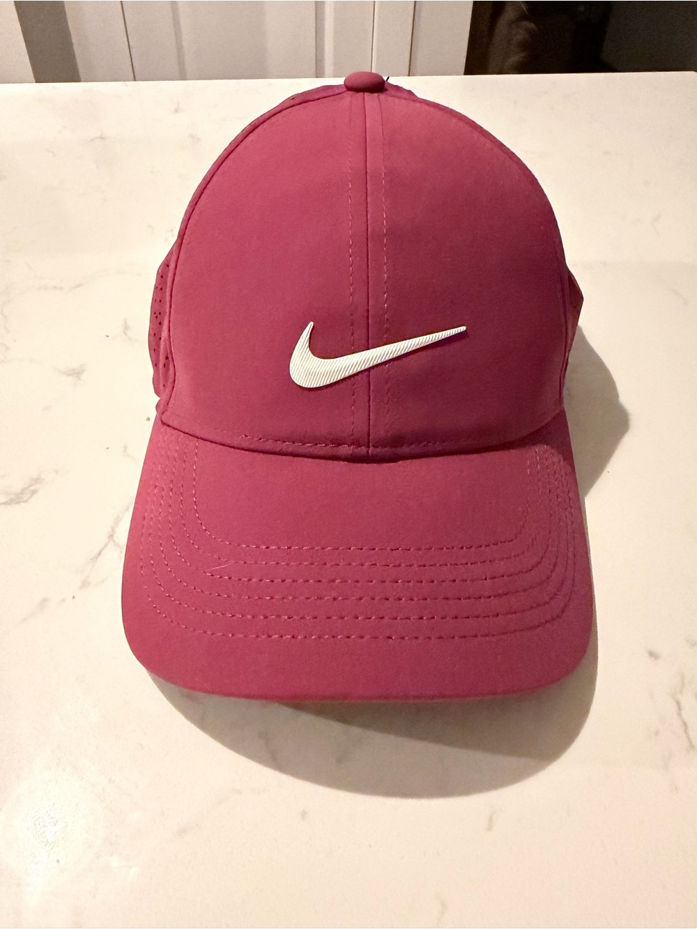 Nike Maroon Baseball Hat with White Swoosh